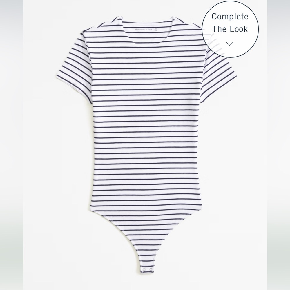 Striped Black and White Bodysuit